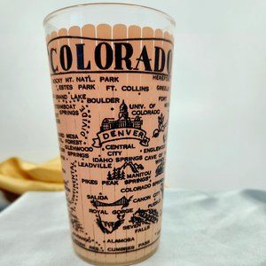 Antique Souvenir drinking glass,  Colorado. Collectors Glass.